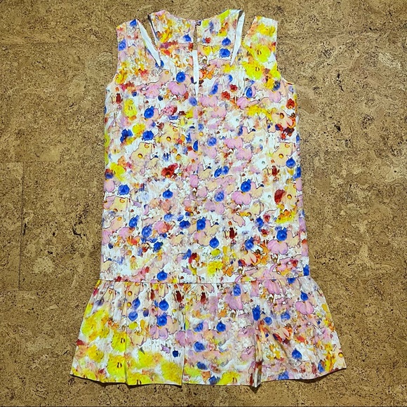 Cluny by Cynthia Steffe Cutout Shoulder Floral Print Flounce Dress NWT Sz 6 - Picture 11 of 16